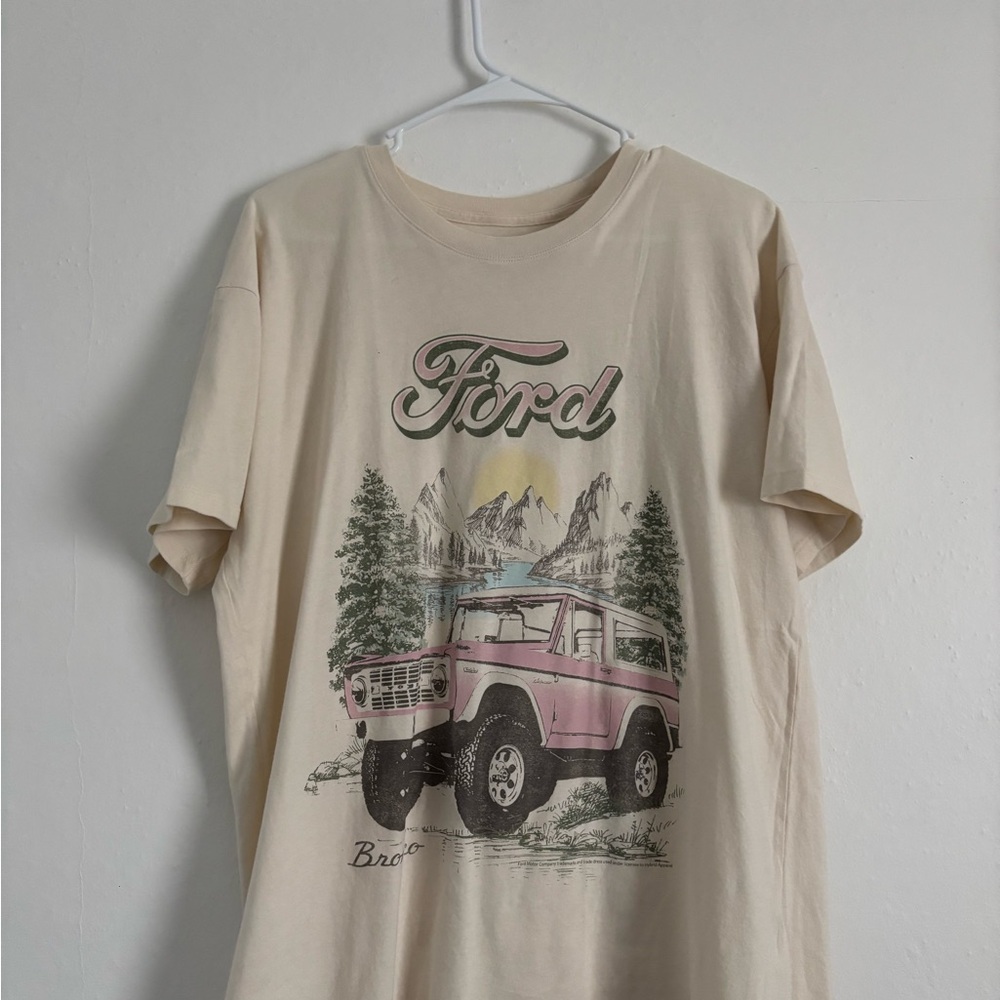 Ford Cream Graphic T-Shirt - Picture 1 of 2